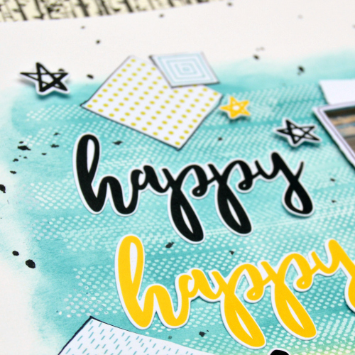 Adhesive Masking Background Technique by Christine Meyer for Scrapbook Adhesives by 3L