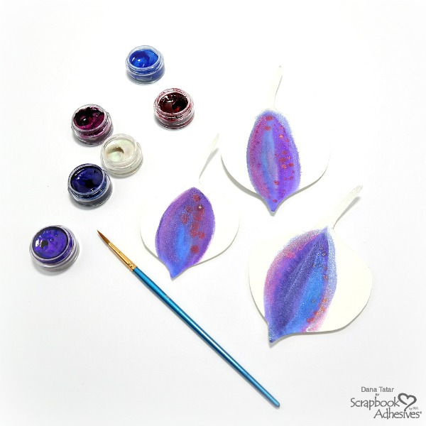 How to Add Color to Paper Calla Lily Petals with Watercolor Paint