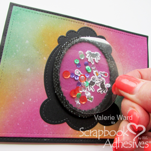 Halloween Shaker Card Tutorial by Valerie Ward for Scrapbook Adhesives by 3L