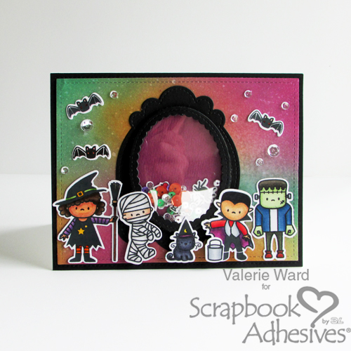 Halloween Shaker Card Tutorial by Valerie Ward for Scrapbook Adhesives by 3L