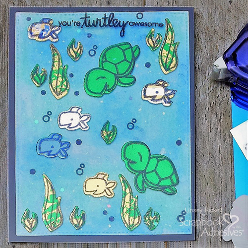 Sea Life Card with 3D Foam Creative Sheets + Foil by Linsey RIckett for Scrapbook Adhesives by 3L
