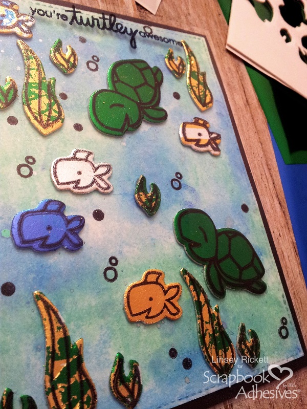 Sea Life Card with 3D Foam Creative Sheets + Foil by Linsey RIckett for Scrapbook Adhesives by 3L