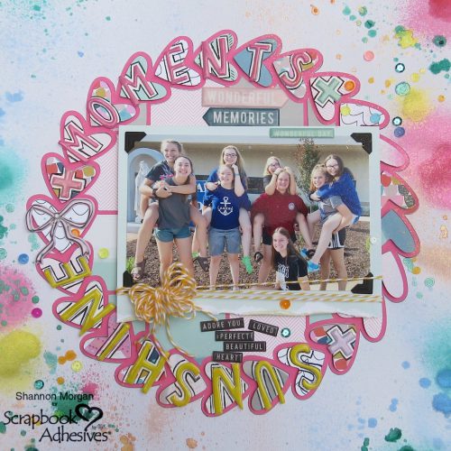 Sunshine and Moments Scrapbook Page with Adhesives by Shannon Morgan for Scrapbook Adhesives by 3L