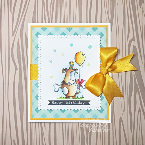 Cute Birthday Card with Adhesive Dots by Yvonne van de Grijp for Scrapbook Adhesives by 3L