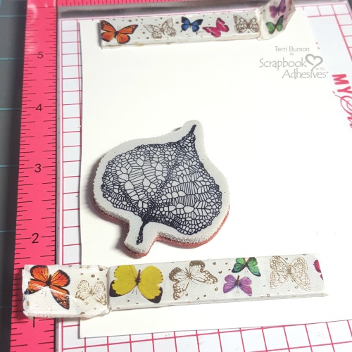 Fall Leaf Card With Foil Flakes by Terri Burson for Scrapbook Adhesives by 3L