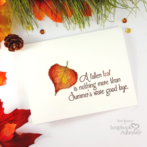 Fall Leaf Card With Foil Flakes by Terri Burson for Scrapbook Adhesives by 3L