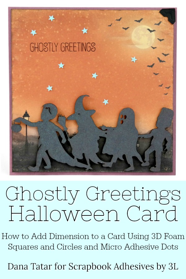 Ghostly Greetings Trick-or-Treat Dimensional Halloween Card