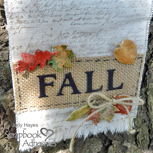 3D Foam Leaves FALL Banner by Judy Hayes for Scrapbook Adhesives by 3L 