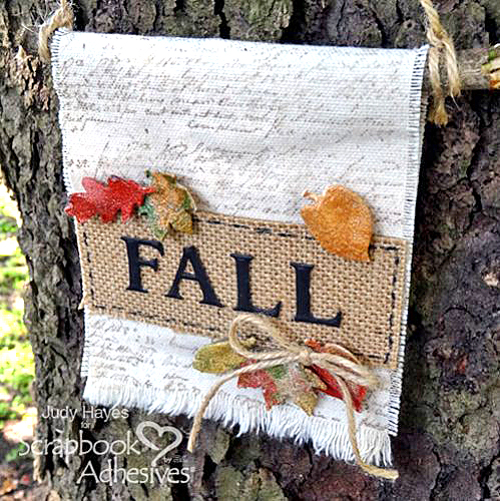 3D Foam Leaves FALL Banner by Judy Hayes for Scrapbook Adhesives by 3L 