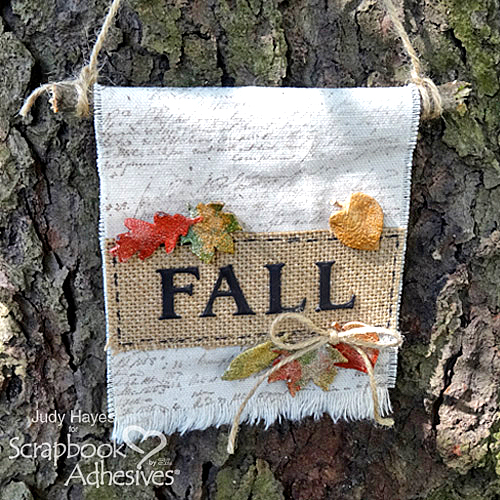 3D Foam Leaves FALL Banner by Judy Hayes for Scrapbook Adhesives by 3L 