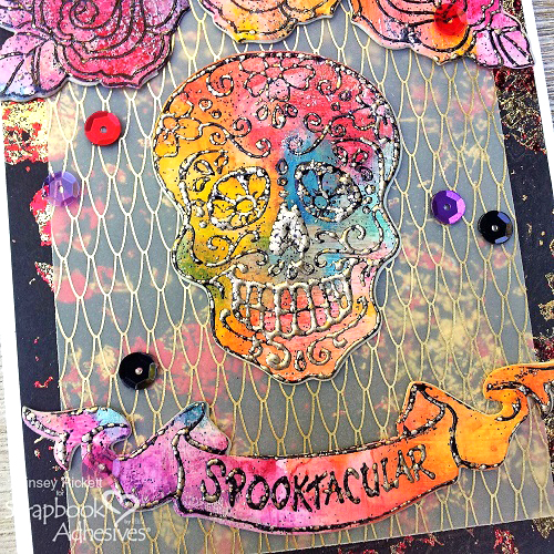 Holiday Card Creations with Stampendous - Day 1 Mixed Media Spooktacular Card by Linsey Rickett for Scrapbook Adhesives by 3L