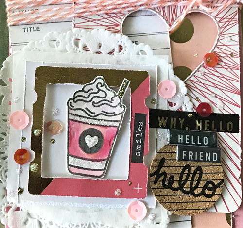 Hello Friend Layered Coffee Card on National Coffee Day Blog Hop by Shannon Morgan for Scrapbook Adhesives by 3L