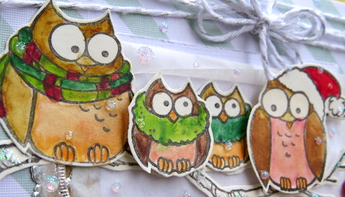 Joyful Inspiration from Stampendous - Day 3 Happy Holidays Owl Card by Shannon Morgan for Scrapbook Adhesives by 3L