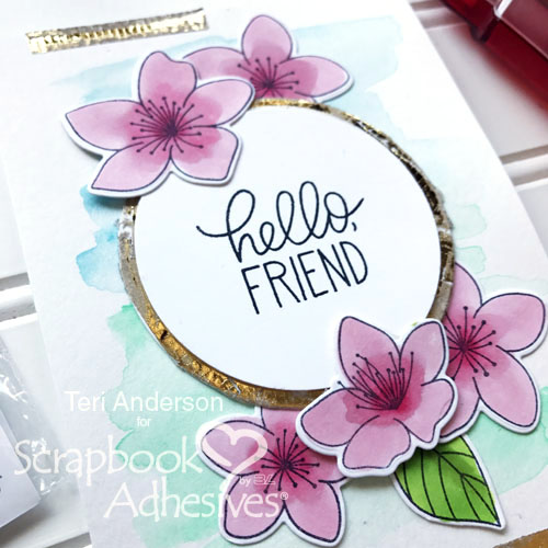 Distressed Foiled Accents Card by Teri Anderson for Scrapbook Adhesives by 3L