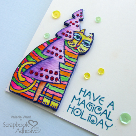 Holiday Fun with Stampendous - Day 5 CAS Magical Holiday Card by Valerie Ward for Scrapbook Adhesives by 3L