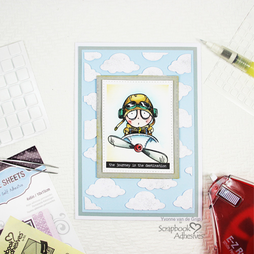 Up in the Clouds with Adhesive Sheets by Yvonne van de Grijp for Scrapbook Adhesives by 3L