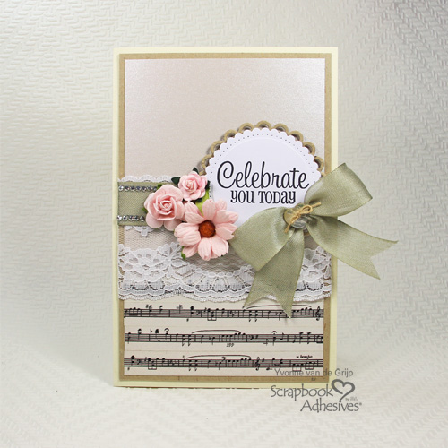 Elegant Lace Celebration Card by Yvonne van de Grijp for Scrapbook Adhesives by 3L