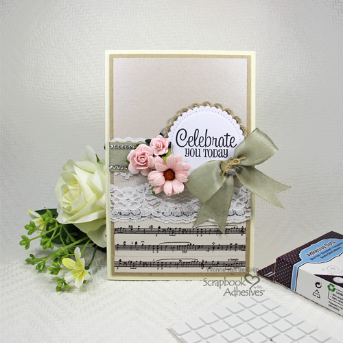 Elegant Lace Celebration Card by Yvonne van de Grijp for Scrapbook Adhesives by 3L