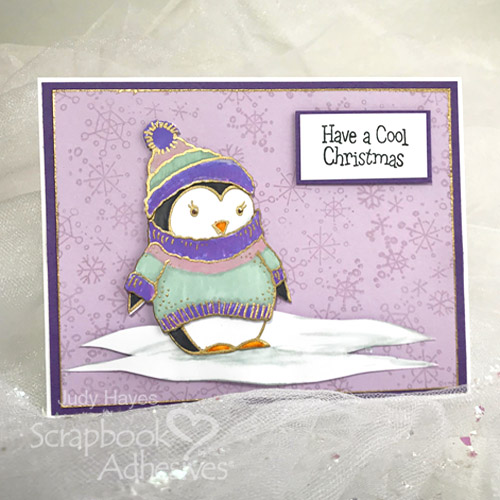 Card Making Merriment with Stampendous - Day 4 Cool Christmas Card by Judy Hayes for Scrapbook Adhesives by 3L