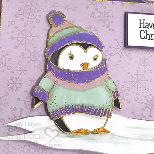 Card Making Merriment with Stampendous - Day 4 Cool Christmas Card by Judy Hayes for Scrapbook Adhesives by 3L