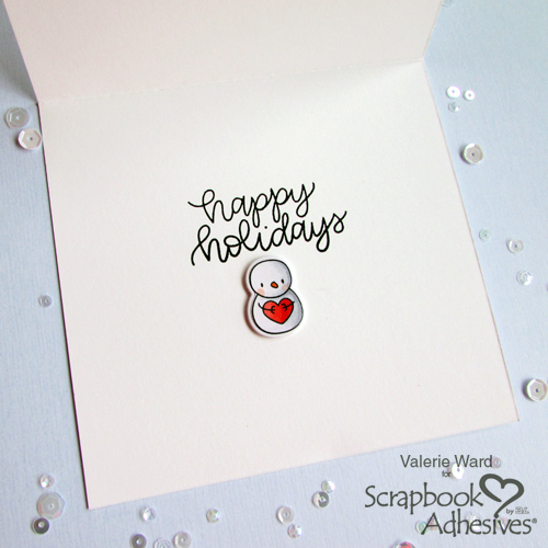 CAS Be Jolly Snowman Card by Valerie Ward for Scrapbook Adhesives by 3L