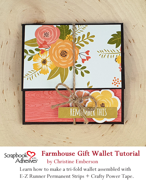 Pinterest Farmhouse Gift Wallet by Christine Emberson for Scrapbook Adhesives by 3L