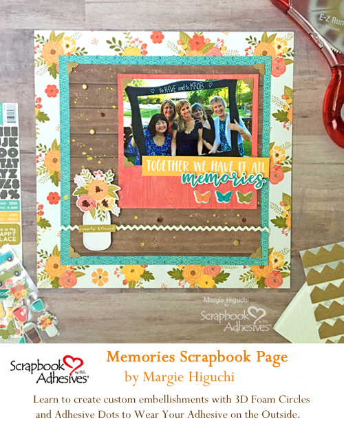 Pinterest Memories Scrapbook Page by Margie Higuchi for Scrapbook Adhesives by 3L