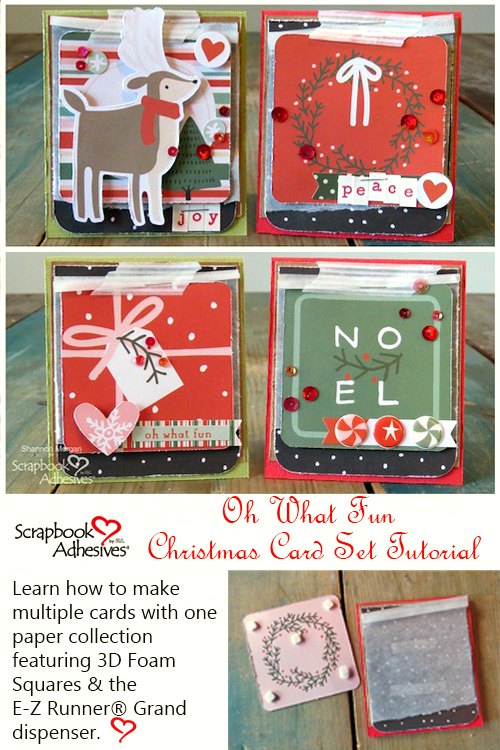 Oh What Fun Christmas Card Set Tutorial by Shannon Morgan for Scrapbook Adhesives by 3L