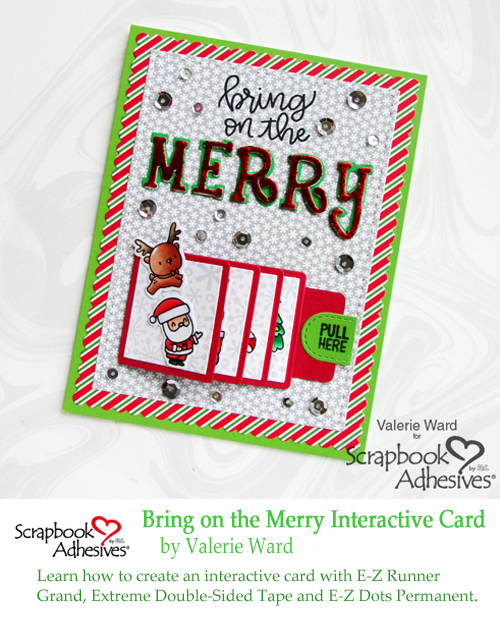 Pinterest Merry Flip and Slide Card by Valerie Ward for Scrapbook Adhesives by 3L 