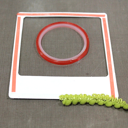 Adding Pom Pom Trim with Extreme Double Sided Tape by Tracy McLennon for Scrapbook Adhesives by 3L