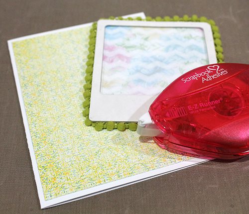 Adding Pom Pom Trim with Extreme Double Sided Tape by Tracy McLennon for Scrapbook Adhesives by 3L