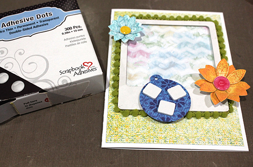 Adding Pom Pom Trim with Extreme Double Sided Tape by Tracy McLennon for Scrapbook Adhesives by 3L