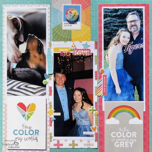 Color Full Week with Jillibean Soup Color Full Scrapbook Page by Shannon Morgan for Scrapbook Adhesives by 3L