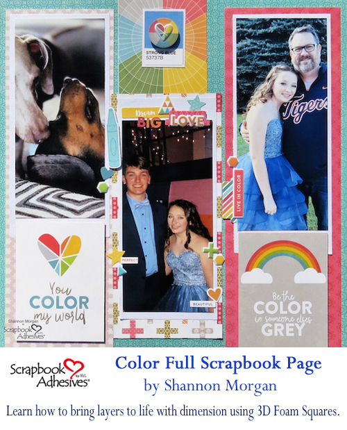 Pinterest Color Full Week with Jillibean Soup Color Full Scrapbook Page by Shannon Morgan for Scrapbook Adhesives by 3L