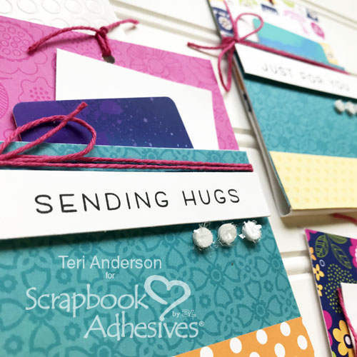 Colorful Gift Card Pockets Tutorial by Teri Anderson for Scrapbook Adhesives by 3L