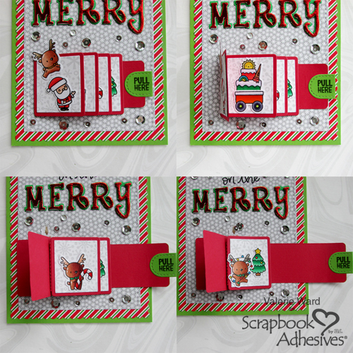 Merry Flip and Slide Card by Valerie Ward for Scrapbook Adhesives by 3L