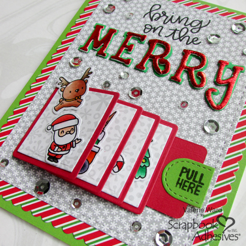 Merry Flip and Slide Card by Valerie Ward for Scrapbook Adhesives by 3L