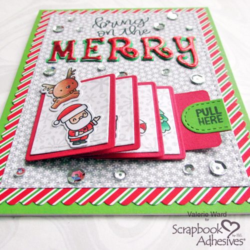 Merry Flip and Slide Card by Valerie Ward for Scrapbook Adhesives by 3L 