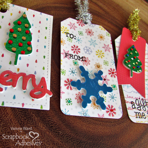 Shiny Holiday Tags by Valerie Ward for Scrapbook Adhesives by 3L