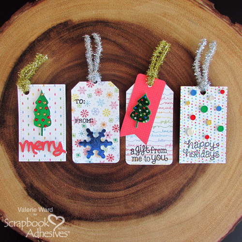 Shiny Holiday Tags by Valerie Ward for Scrapbook Adhesives by 3L