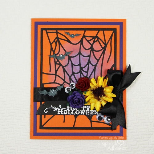 Spooky Halloween Card with Adhesive Sheets by Yvonne van de Grijp for Scrapbook Adhesives by 3L