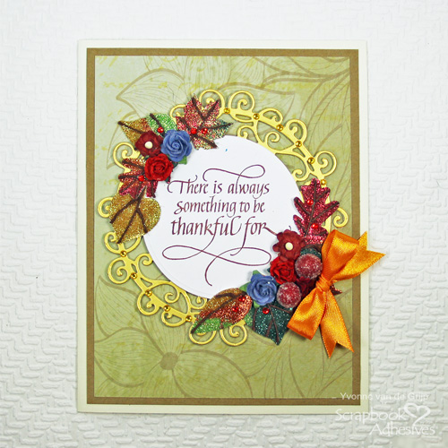 3D Foam Leaves Thanksgiving Card by Yvonne van de Grijp for Scrapbook Adhesives by 3L