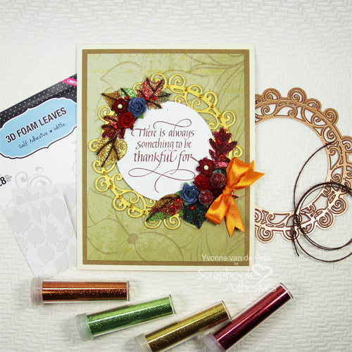 3D Foam Leaves Thanksgiving Card by Yvonne van de Grijp for Scrapbook Adhesives by 3L