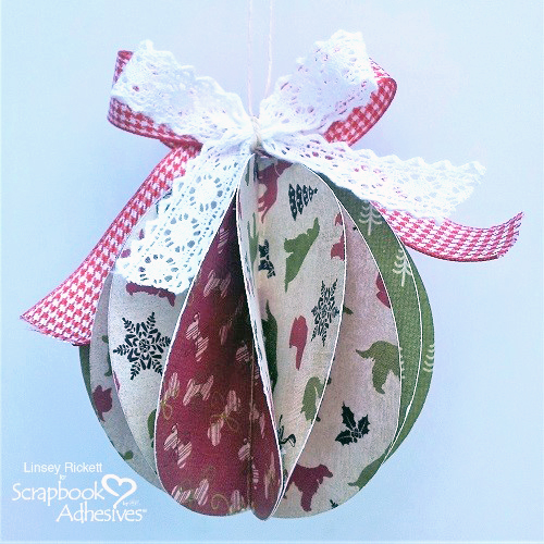 DIY Christmas Ornaments with Adhesive Dots by Linsey Rickett for Scrapbook Adhesives by 3L