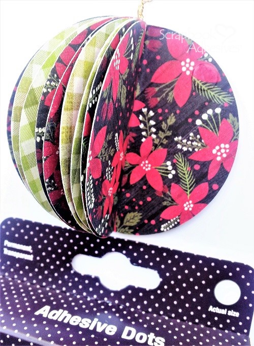 DIY Christmas Ornaments with Adhesive Dots by Linsey Rickett for Scrapbook Adhesives by 3L