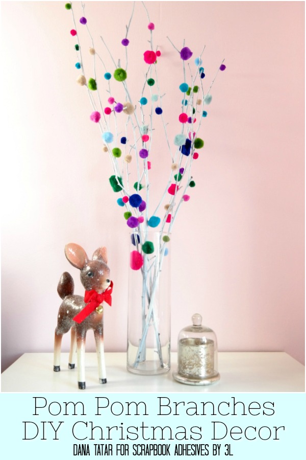 Pinterest Pom Pom Branches DIY Christmas Decor