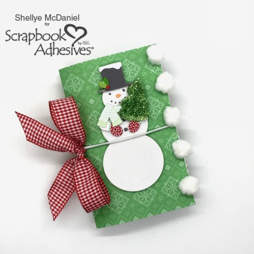DIY Christmas Mini Covered Notebook Tutorial by Shellye McDaniel for Scrapbook Adhesives by 3L