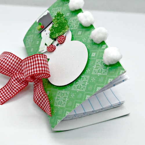 DIY Christmas Mini Covered Notebook Tutorial by Shellye McDaniel for Scrapbook Adhesives by 3L