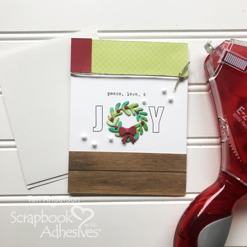 Christmas Wreath Card and Gift Tag Set by Teri Anderson for Scrapbook Adhesives by 3L