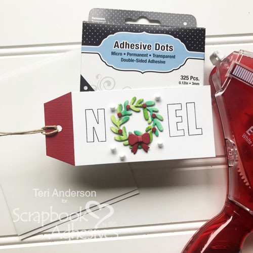 Christmas Wreath Card and Gift Tag Set by Teri Anderson for Scrapbook Adhesives by 3L